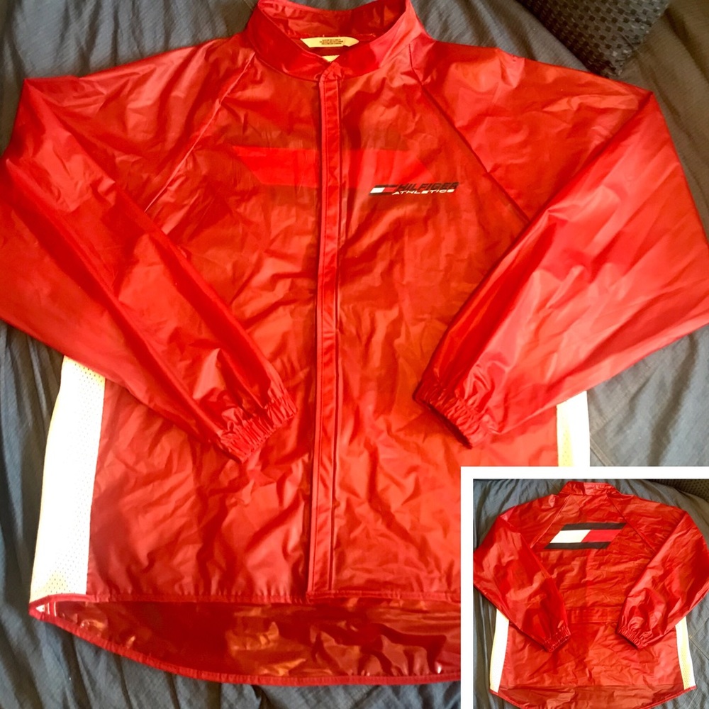 Rare 90s Tommy Hilfiger Athletics Raincoat Jacket